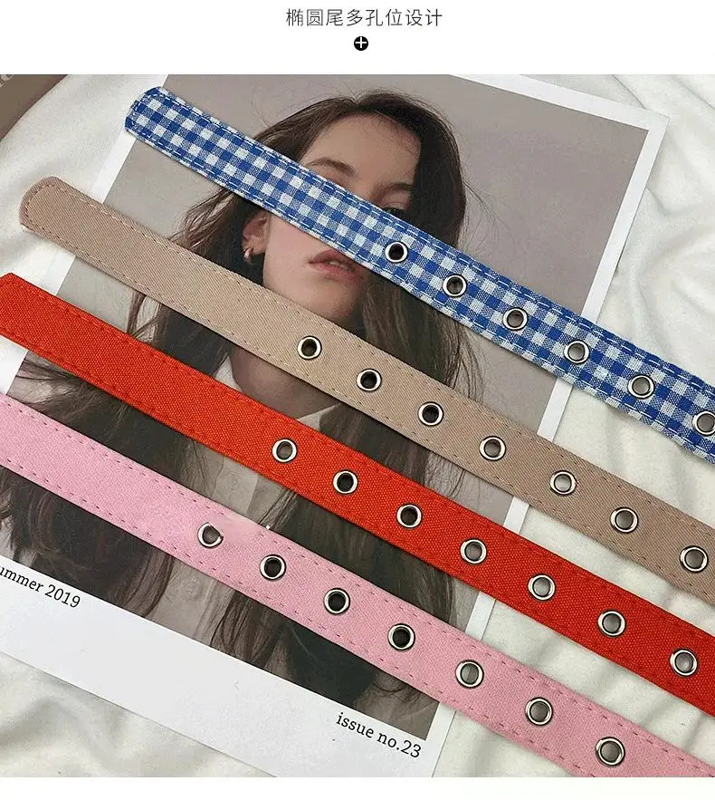 Heart Denim Belt for Women Love Buckle New All-Match Jeans Belts Ladies Pink Fabric Strap Female Personality Dress Waistband