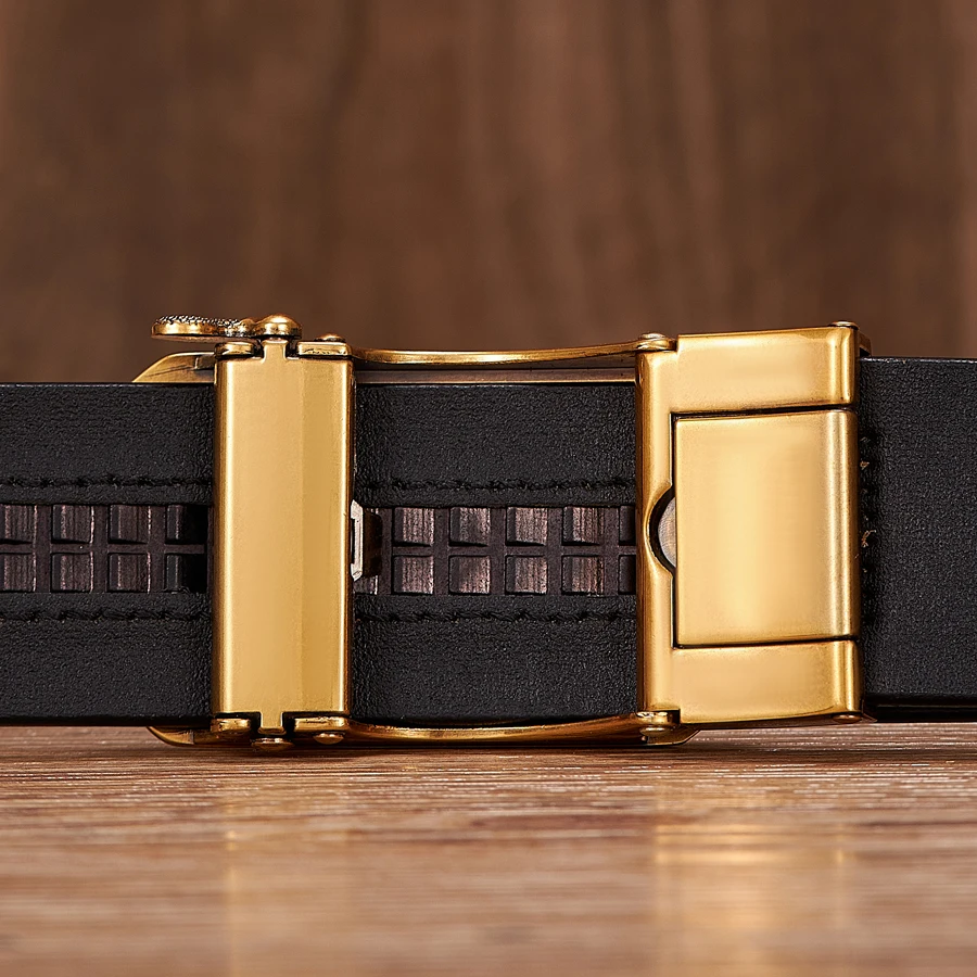 Male Chinese Dragon Belt Cowskin Genuine Leather Belt for Men Carving Dragon Pattern Automatic Buckle Belt Strap