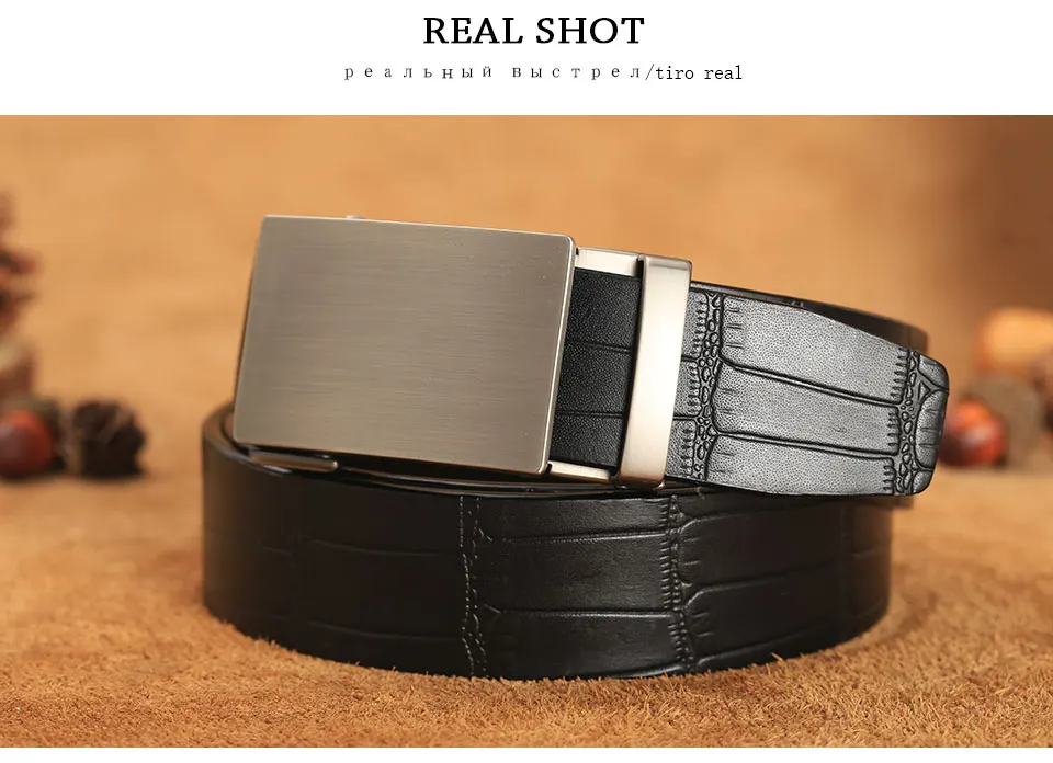 Men Belts Genuine Leather Business Fashion Designer Belt Bamboo Pattern Waistband High Quality Automatic Buckle Belts for Men