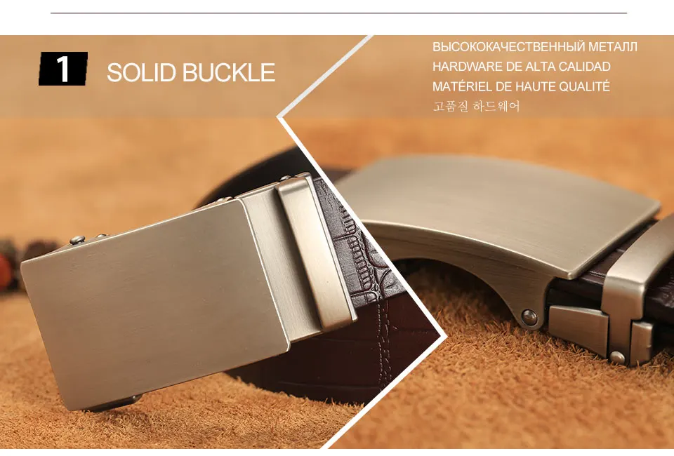 Men Belts Genuine Leather Business Fashion Designer Belt Bamboo Pattern Waistband High Quality Automatic Buckle Belts for Men