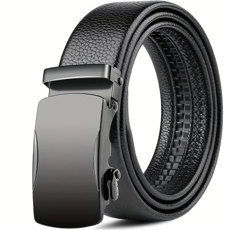 New Men's Belt Casual Fashion Automatic Buckle Business Leather Belts For Men Jeans High Quality Strap Ideal Gift Choice