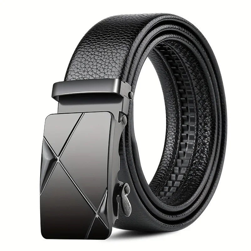 New Men's Belt Casual Fashion Automatic Buckle Business Leather Belts For Men Jeans High Quality Strap Ideal Gift Choice