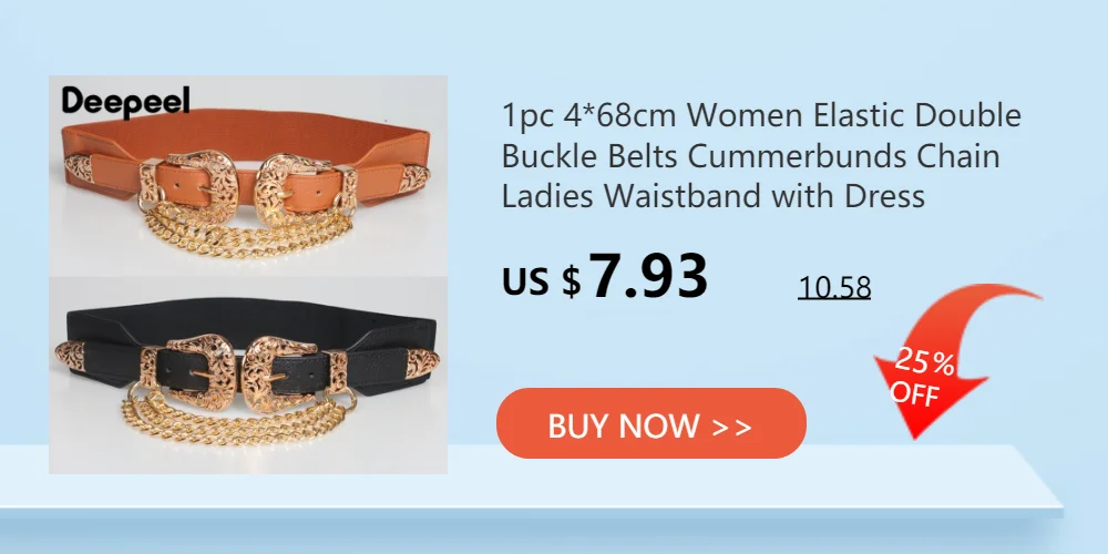 1Pc Deepeel 3.5*100/115cm Fashion Corset Wide Female Belt Alloy Smooth Buckle Belts with Stones Buckles Decorative Waistband
