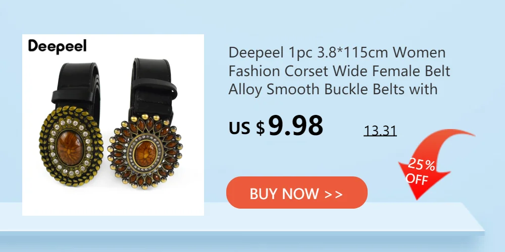 1Pc Deepeel 3.5*100/115cm Fashion Corset Wide Female Belt Alloy Smooth Buckle Belts with Stones Buckles Decorative Waistband