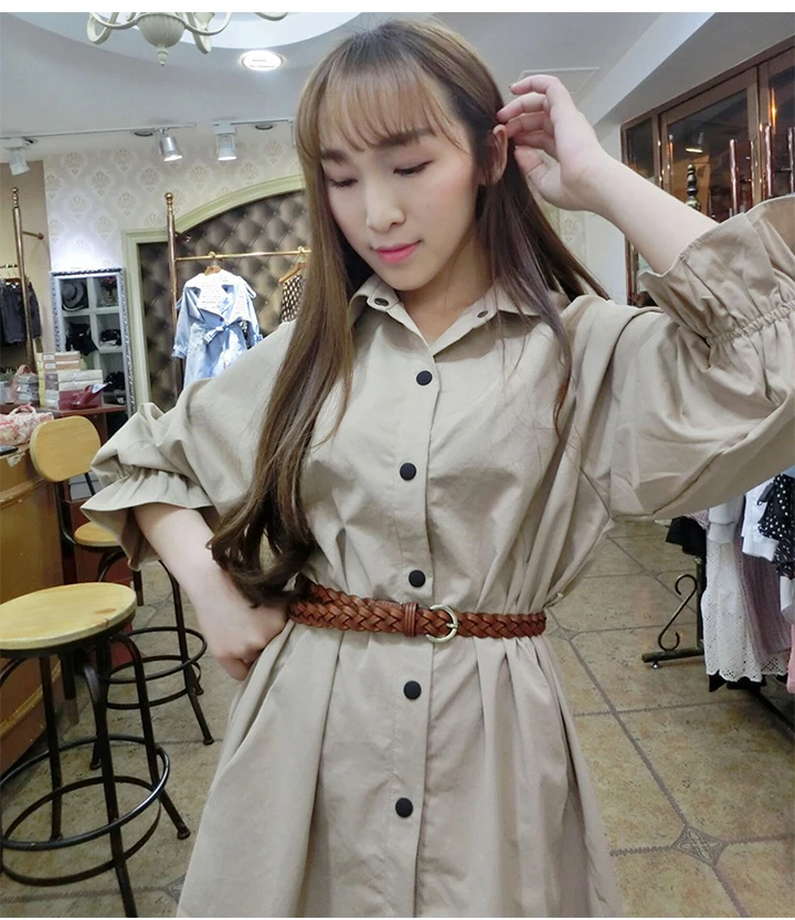Maikun Fashion Ladies Woven Candy Belt Alloy Pin Buckle Women's Thin Belt