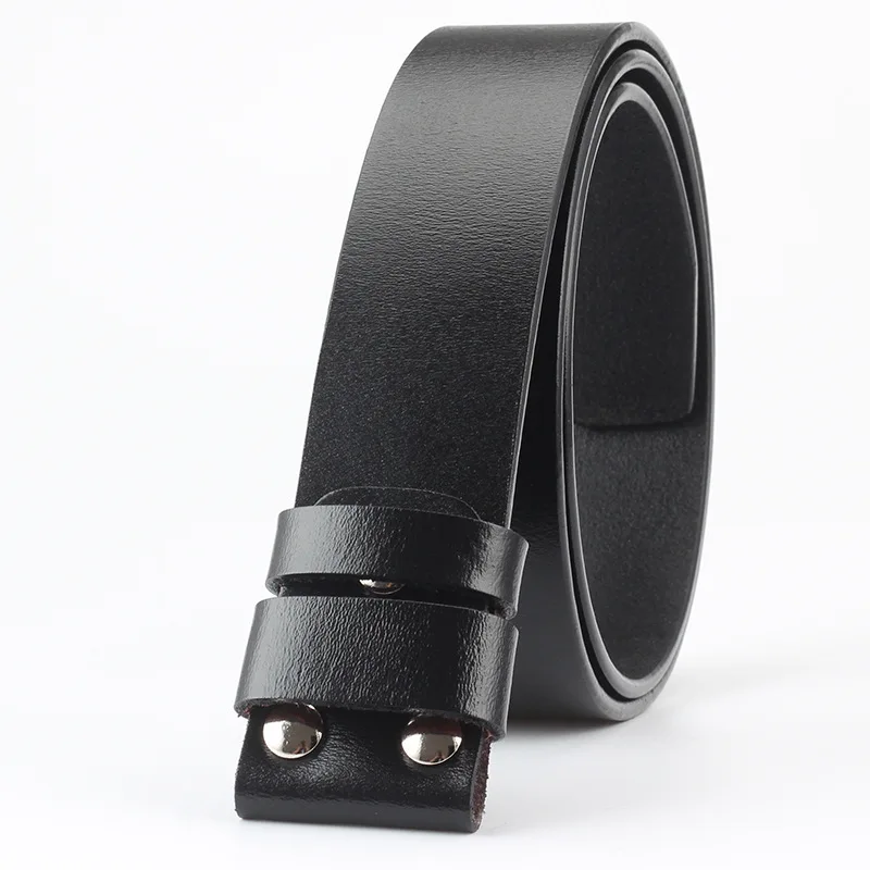 Men's Genuine Cowhide Leather Belt Without Buckle DIY Belt Accessories High Quality Wild Belts