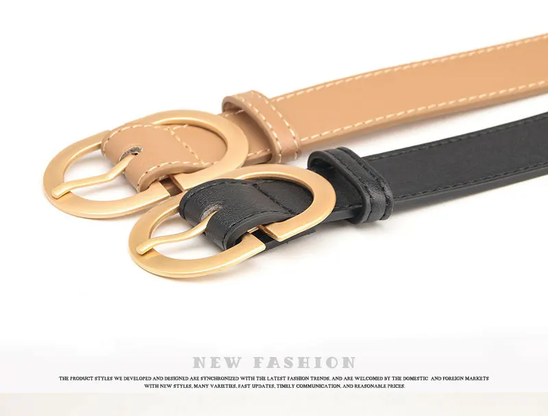 2.8x105cm Female Fashion Belt Simple Metal Buckle Belt for Women Black Suit Jeans Clothing Accessories White Black Red Purple
