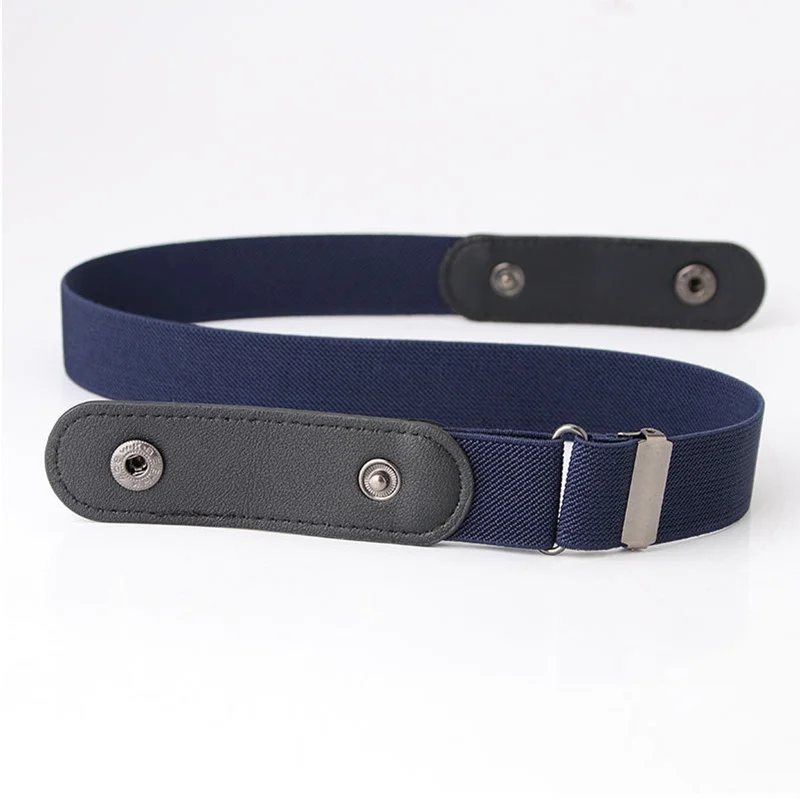 No Buckle Invisible Stretch Belt for Women Girls Jeans Pants Comfortable Adjustable Elastic Buckle-free Waist Belts