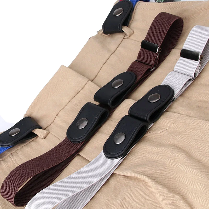 No Buckle Invisible Stretch Belt for Women Girls Jeans Pants Comfortable Adjustable Elastic Buckle-free Waist Belts