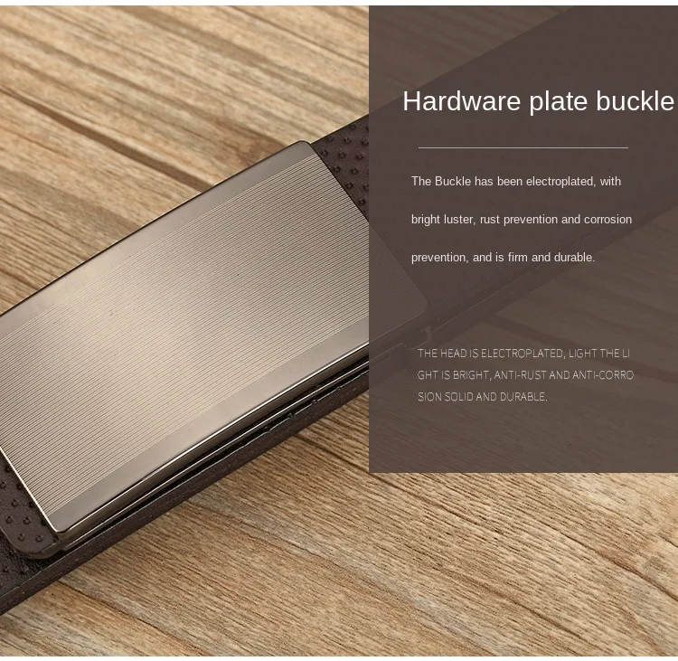 Belt men's genuine leather buckle head layer genuine cowhide men's underwear wear business youth handmade buckle men's belt