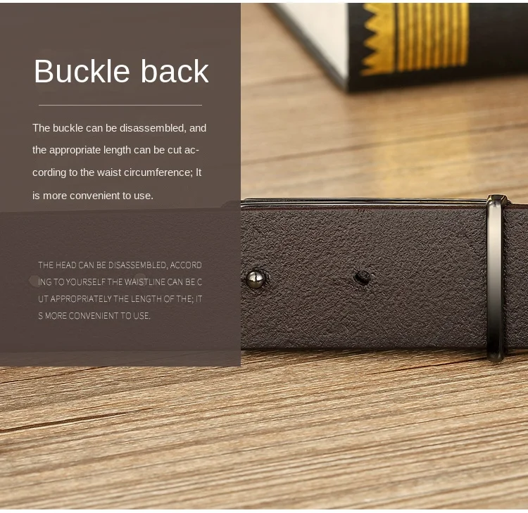 Belt men's genuine leather buckle head layer genuine cowhide men's underwear wear business youth handmade buckle men's belt