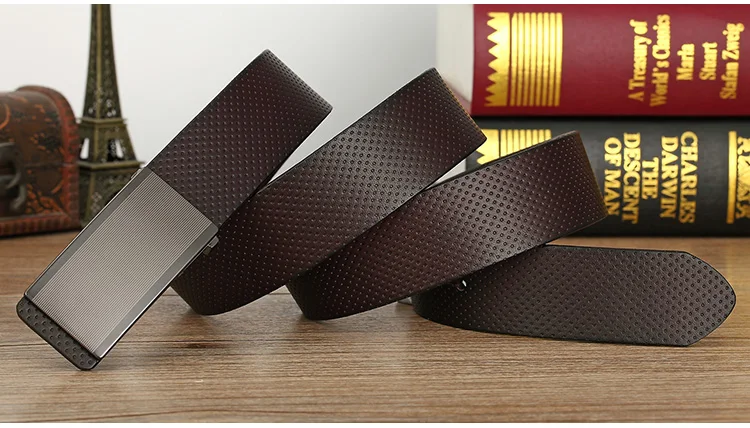Belt men's genuine leather buckle head layer genuine cowhide men's underwear wear business youth handmade buckle men's belt