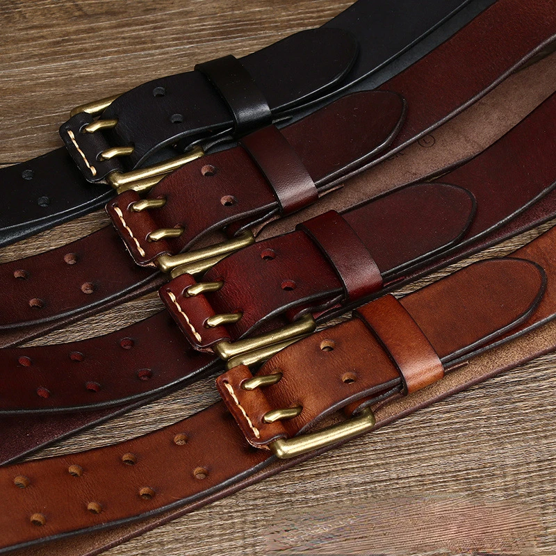 Deepeel 105-125cm Men's Genuine Belt Pin Buckle Retro Cowhide Waistband Jeans Suit Pants Decoration Belts DIY Male Accessories