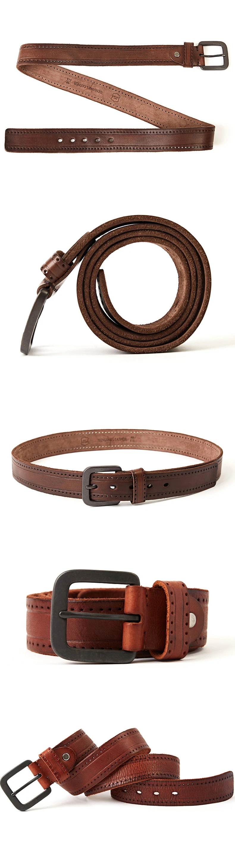 MEDYLA Men's Leather Belts For Men Vintage Alloy Pin Buckle Waistband Strap Jeans Belt For Male Cowhide Belt DSW535