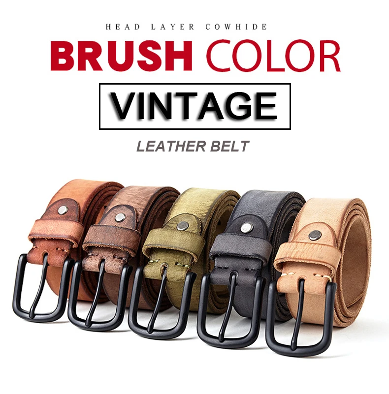 MEDYLA 100% original leather men's belt matte metal pin buckle soft tough leather belt for men without interlayer male belt