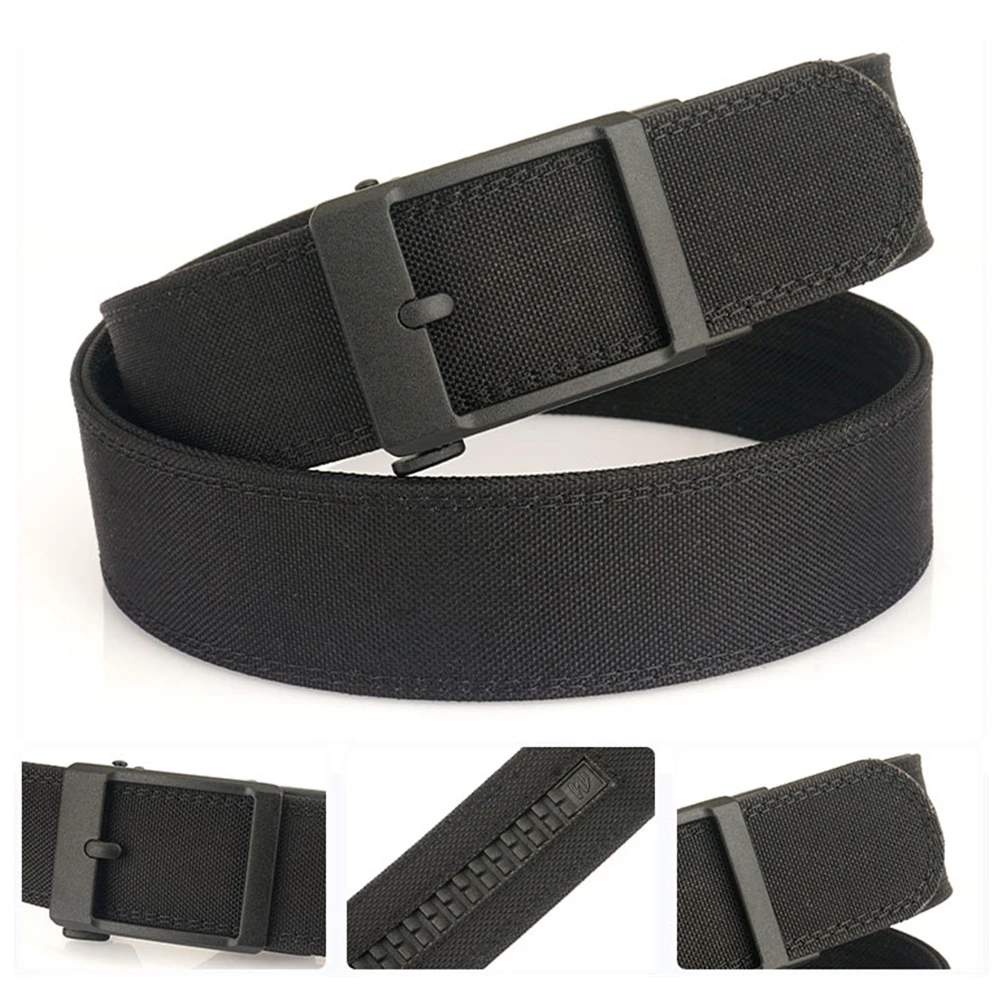 TUSHI 4.3cm Military Tactical Belt for Men Metal Automatic Buckle Thick Nylon Outdoor Hunting IPSC Gun Belt Casual Girdle Male