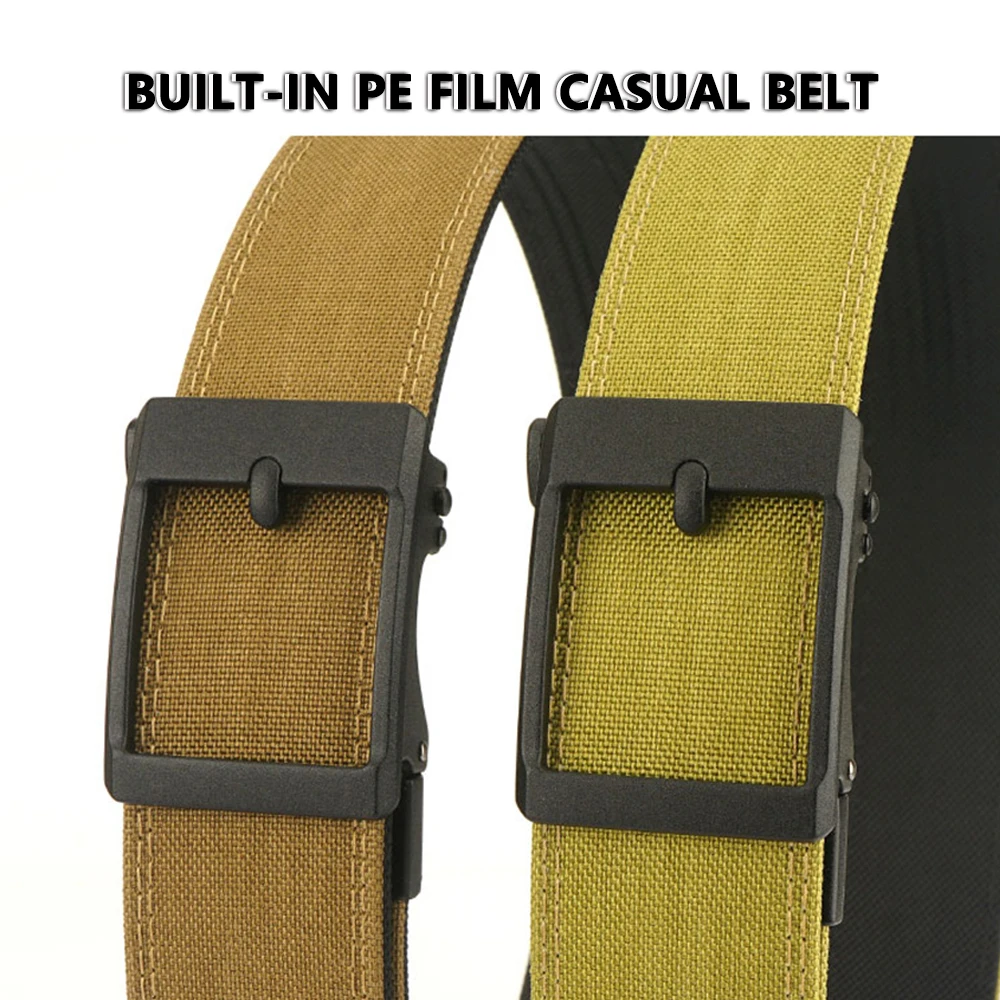 TUSHI 4.3cm Military Tactical Belt for Men Metal Automatic Buckle Thick Nylon Outdoor Hunting IPSC Gun Belt Casual Girdle Male