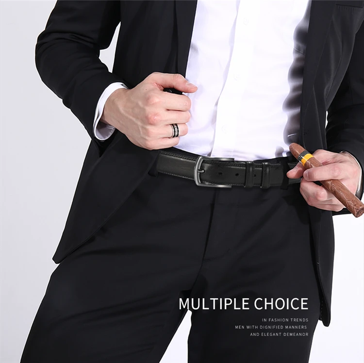 Designers Men Belts Genuine Leather Dress Casual Pin Buckle Business Belt for Man 2019 New Male Belt Luxury Strap HQ091