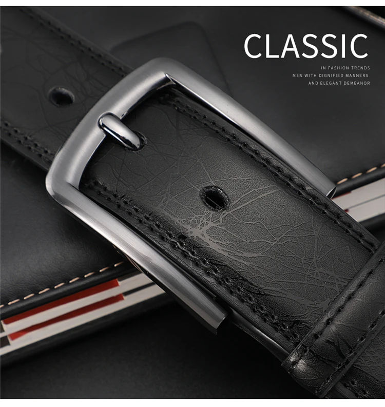 Designers Men Belts Genuine Leather Dress Casual Pin Buckle Business Belt for Man 2019 New Male Belt Luxury Strap HQ091