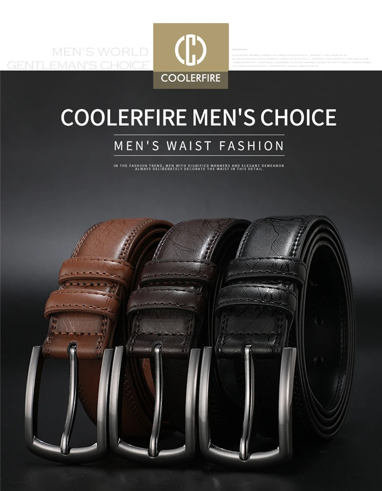 Designers Men Belts Genuine Leather Dress Casual Pin Buckle Business Belt for Man 2019 New Male Belt Luxury Strap HQ091
