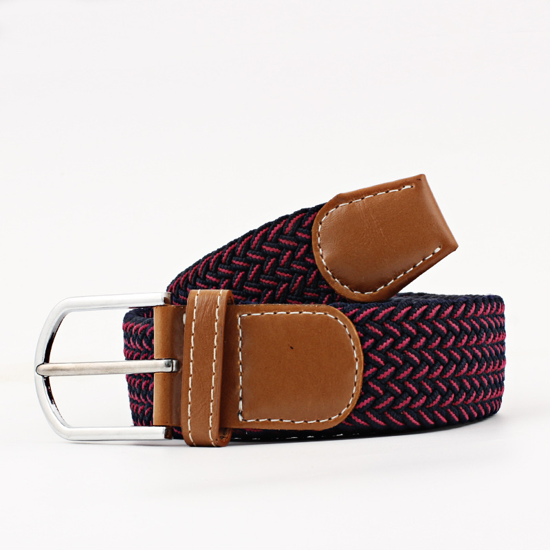 Women's Canvas Belt Men's Elastic Hunting Belt Casual Elastic Woven Needle Casual Knitted Pin Buckle Braided Stretch Jeans Belts