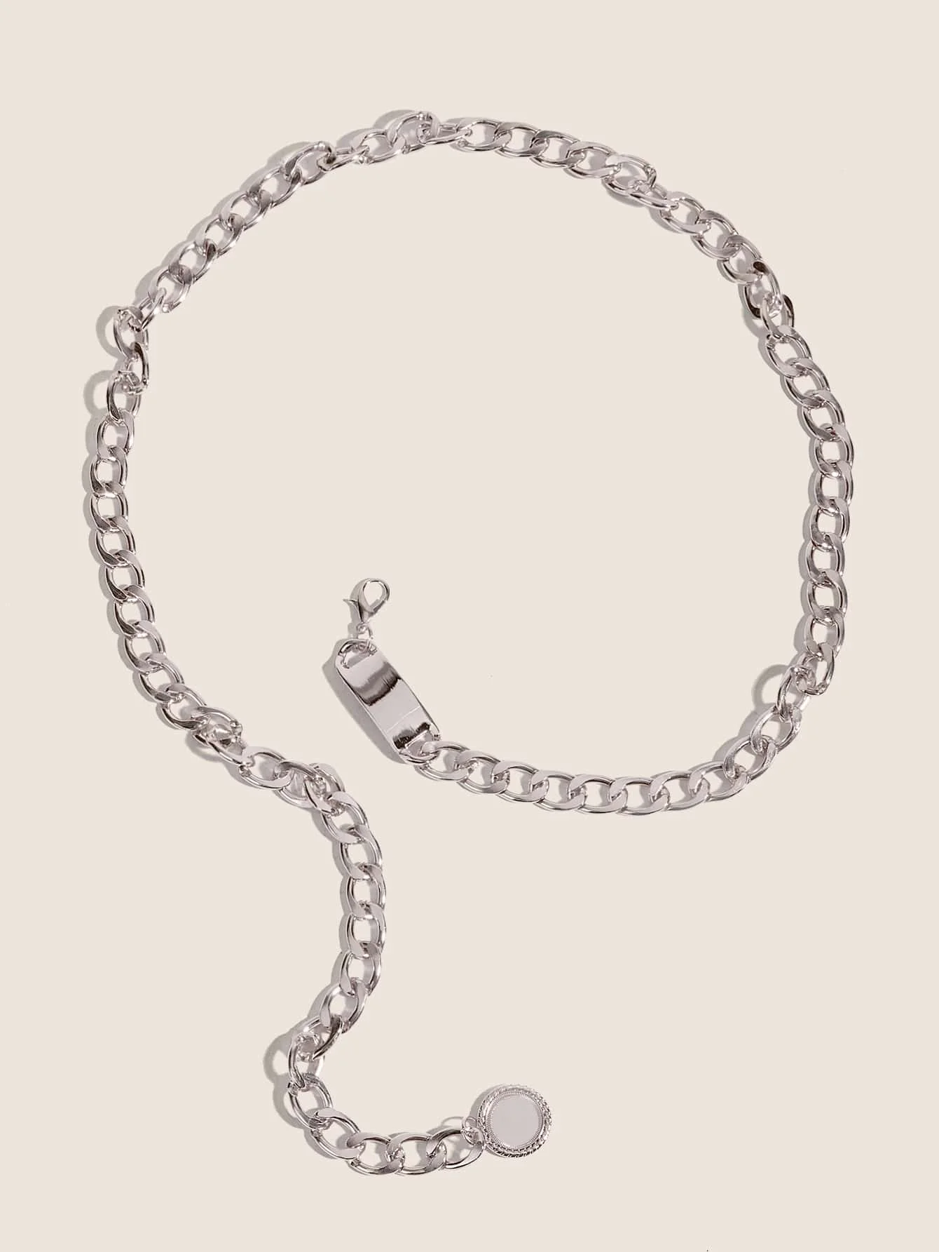 Hershine 1-Piece Women's Fashion Solid Color Metal Tag Decorative Waist Chain, Elegant Dress Accessory, Spring, Summer, Christmas