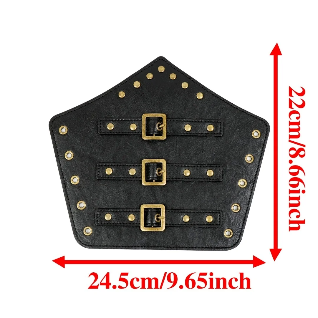 Renaissance Medieval Belt Skirt Hiking Viking Horn Design Leather Cover for Sword Frog Accessory
