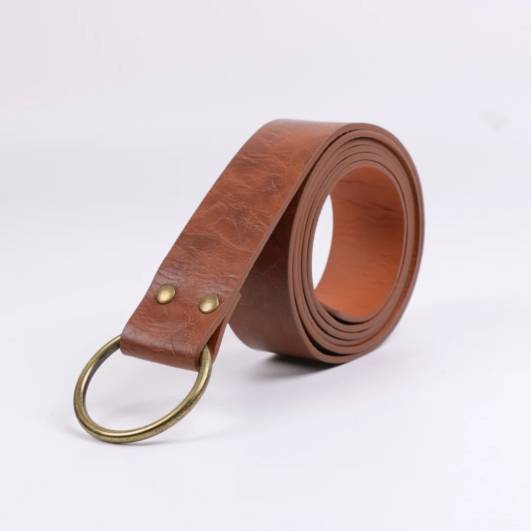 Renaissance Medieval Belt Skirt Hiking Viking Horn Design Leather Cover for Sword Frog Accessory
