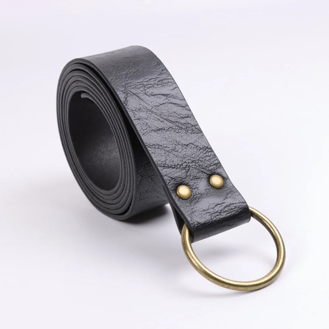Renaissance Medieval Belt Skirt Hiking Viking Horn Design Leather Cover for Sword Frog Accessory