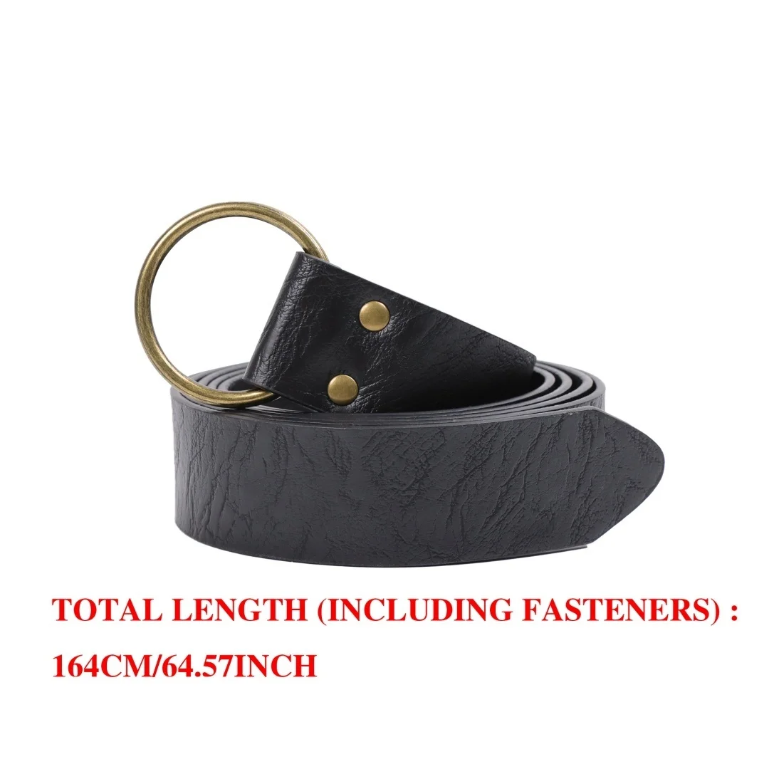 Renaissance Medieval Belt Skirt Hiking Viking Horn Design Leather Cover for Sword Frog Accessory