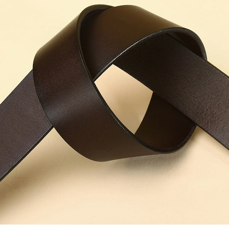 3.8CM Cowhide Belt Men Buckle Top Genuine Leather All-match Casual Jeans Belts High Quality Male Genuine Leather Belt For Men