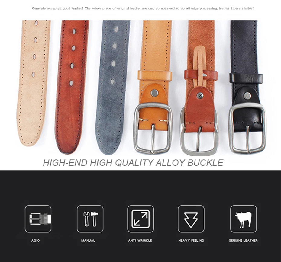 MEDYLA New Brand Leather Belts For Men Casual pants jeans Leather Soft High Quality Genuine Leather Man's Belt MD507 Dropship