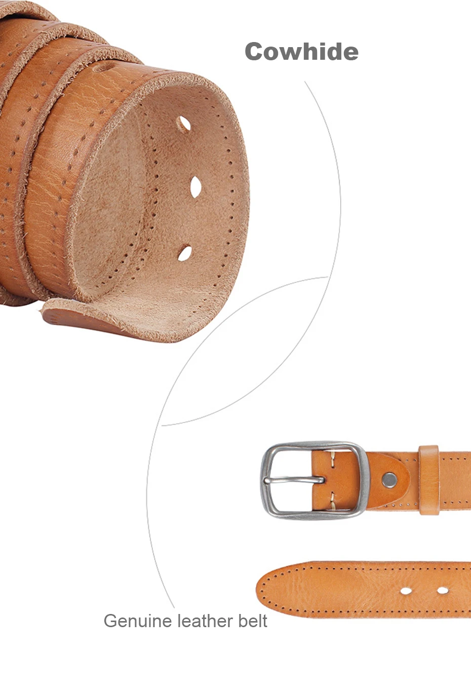 MEDYLA New Brand Leather Belts For Men Casual pants jeans Leather Soft High Quality Genuine Leather Man's Belt MD507 Dropship