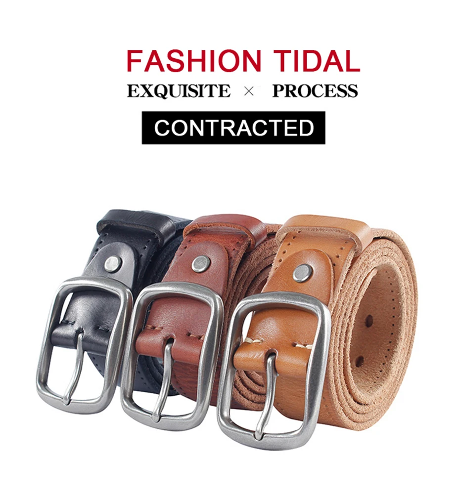 MEDYLA New Brand Leather Belts For Men Casual pants jeans Leather Soft High Quality Genuine Leather Man's Belt MD507 Dropship