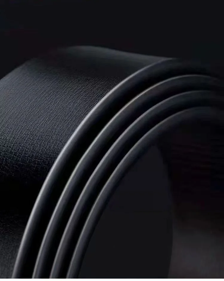 DINISITON New Fashion Men's Belt Toothless Automatic Buckle Belt Alloy Letter Button for Business Fashion High Quality Men'Strap