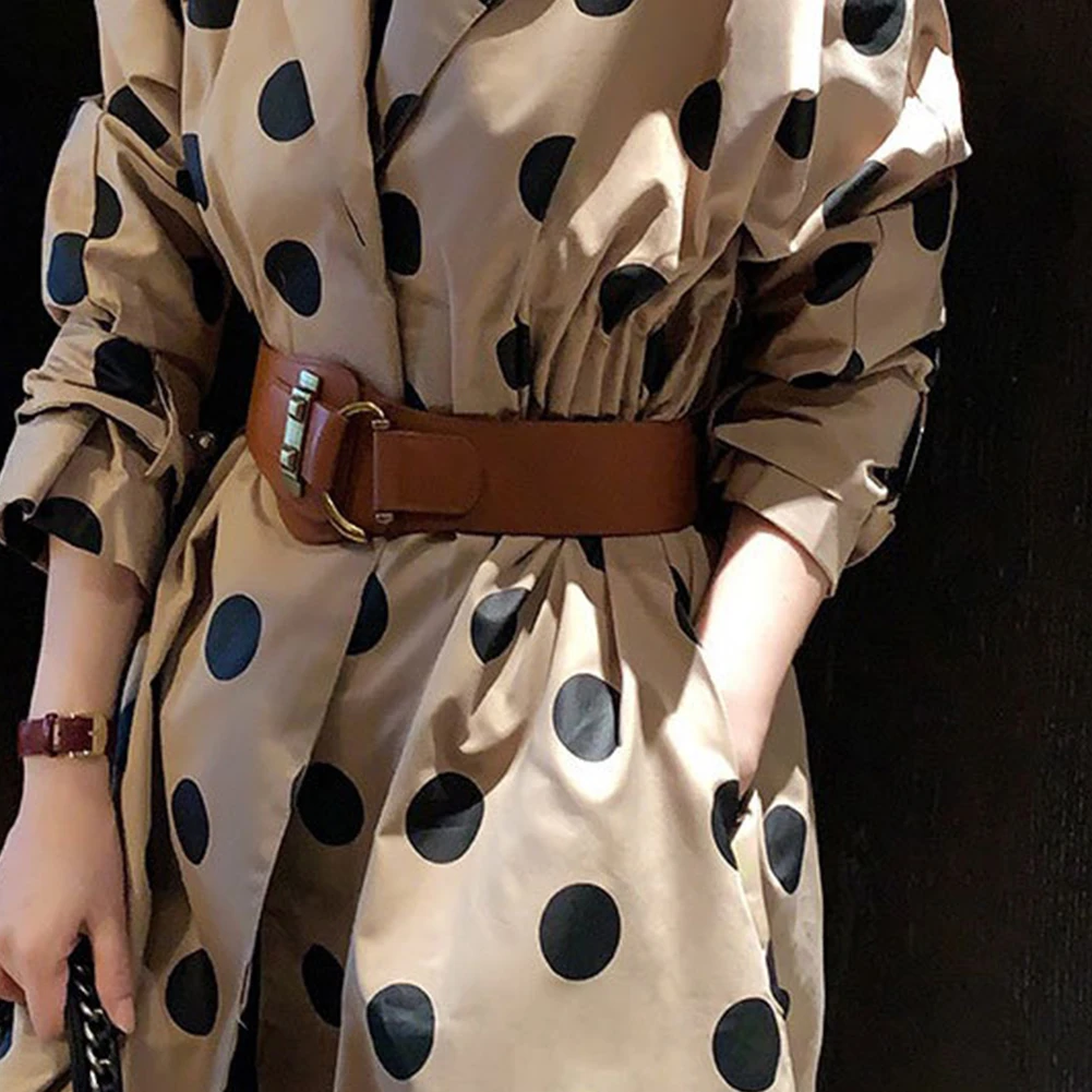 Gold Buckle Waist Belts For Women Pure-Color Leather Clothes Belt Adjustables Soft Belt For Girl Female Clothes Decoration