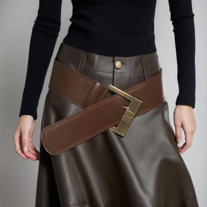 〔Funny〕Women's Rivet Belt Gothic Heavy-Duty Leather Waist Belt Y2k Punk Dress Jeans Belt Waist Accessories