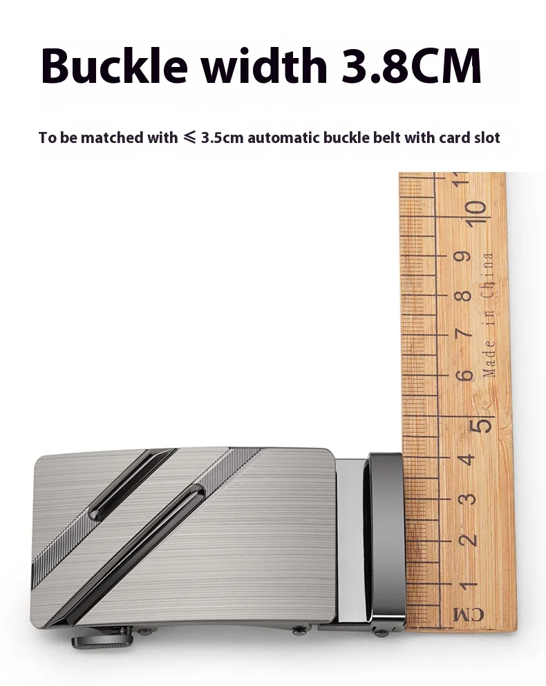 Fashion Men's Business Alloy Automatic Buckle Unique Men Plaque Belt Buckles for 3.5cm Ratchet For Leather Belt Accessories