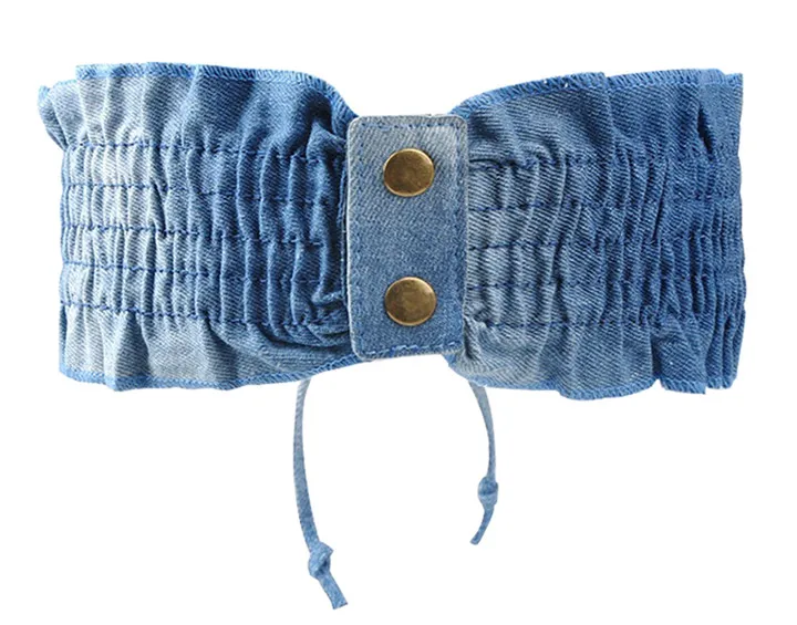 High Fashion Elastic Dress Belts for Women Punk Denim Stretchy Female Skirt Belts All-match Corset Casual Fabric For A Dress