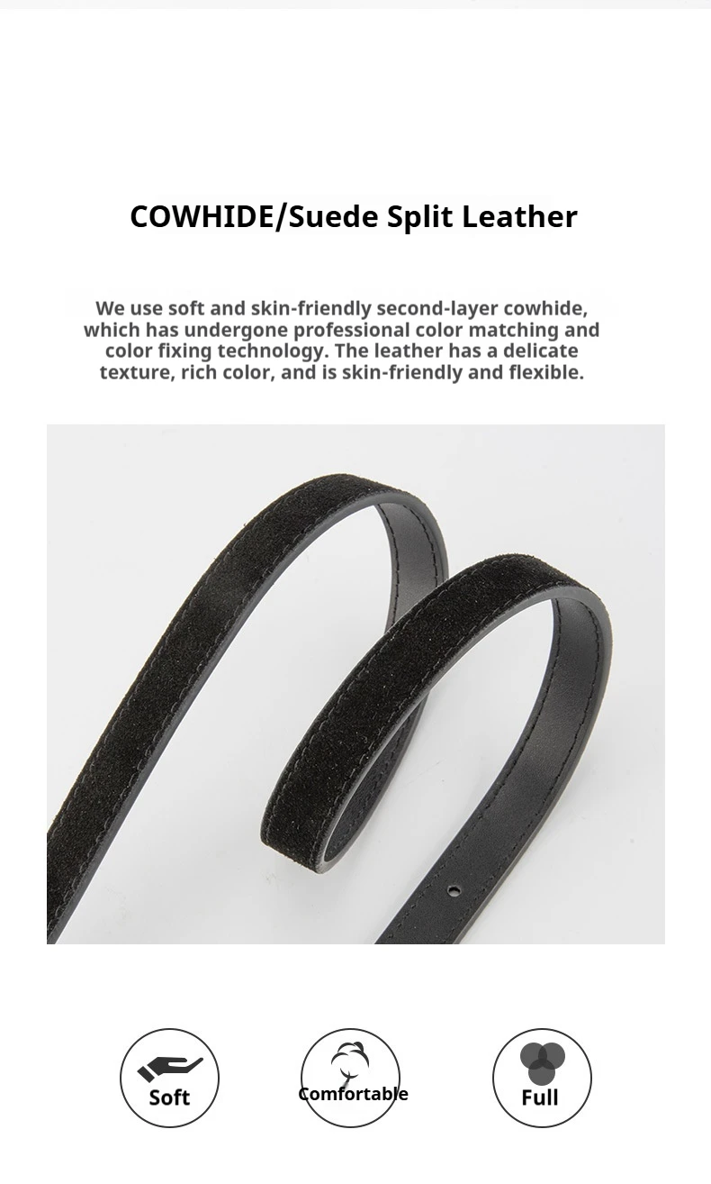 New Genuine Leather Belt Women's Versatile Fashion Decorative Dress Jeans Cow Leather Belt Trendy