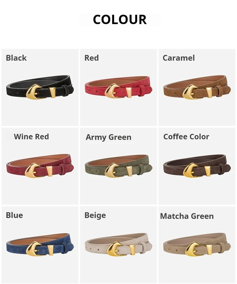 New Genuine Leather Belt Women's Versatile Fashion Decorative Dress Jeans Cow Leather Belt Trendy