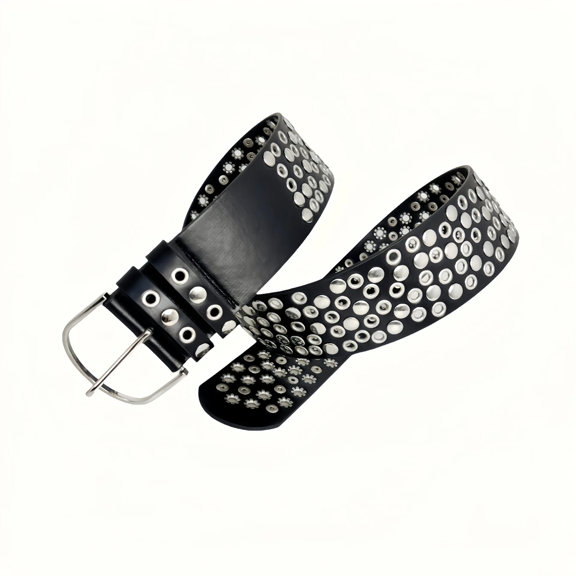 American Vintage Punk Wide Belt For Women Designed Versatile Y2k Luxury Pu Belt Spice Girls Prom Dress Embellished Belt