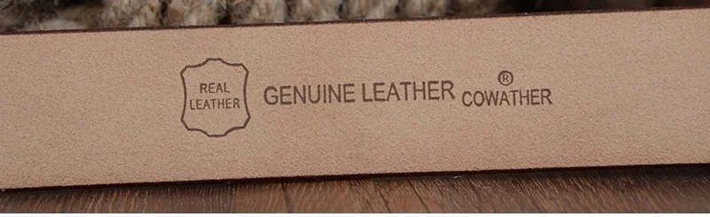COWATHER cow genuine leather mens belt for men high quality luxury three colors 100-130cm belt for men
