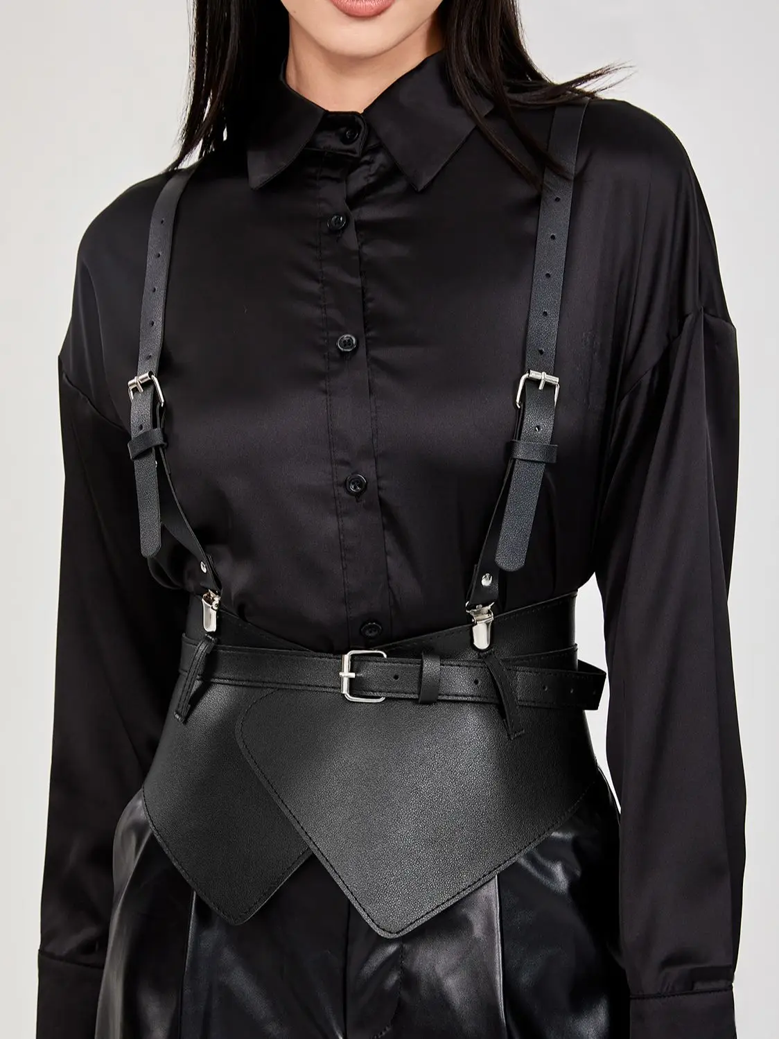 Fashionable Women's Strap Shoulder Belts For Lady Waistband Suspender Decorative Skirt Goth Adjustable For Shirt Dress Overcoat