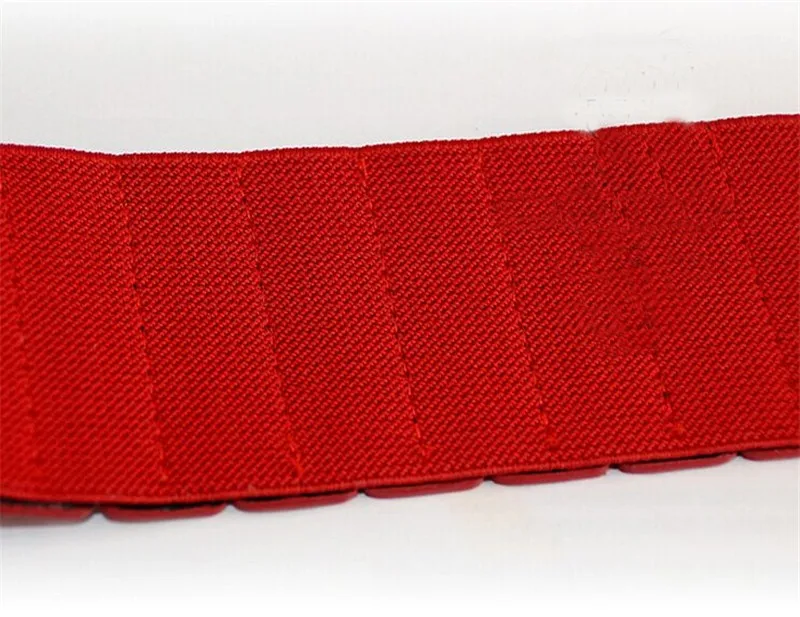 Women Luxury Patent Leather Wide Stretch Belt Fashion Design Black Red Belt Suitable for Casual&Office&Party