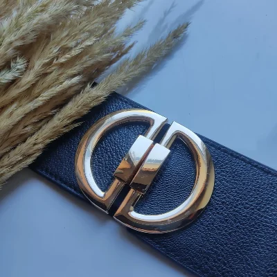 Women Wide Elastic Waist Belt Ladies Retro Fashion Cinch Stretchy Stylish PU Leather Dress Waistband