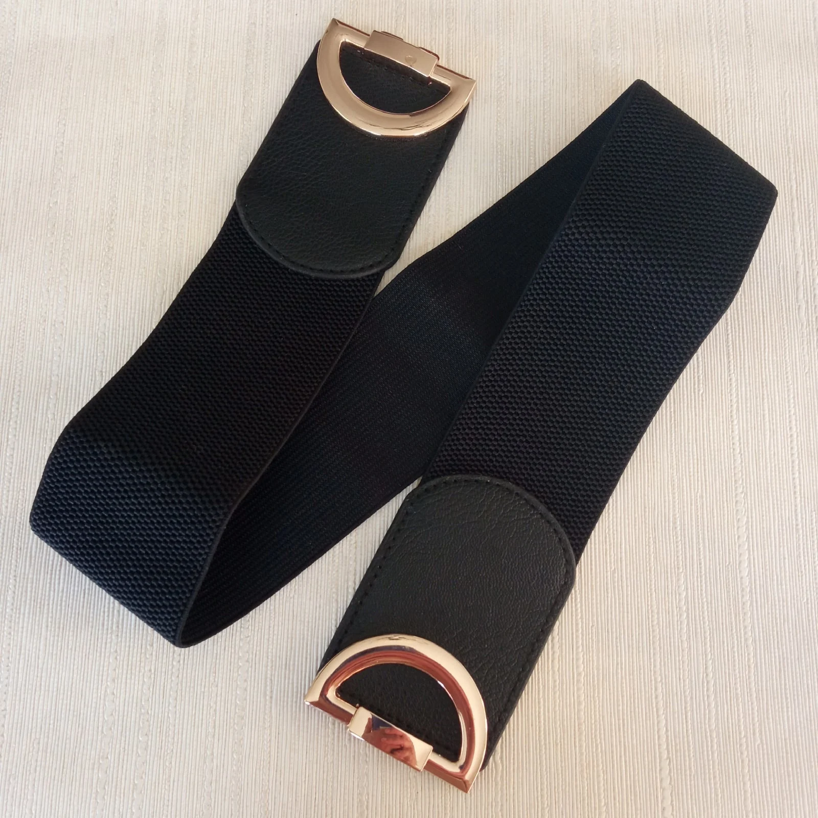 Women Wide Elastic Waist Belt Ladies Retro Fashion Cinch Stretchy Stylish PU Leather Dress Waistband