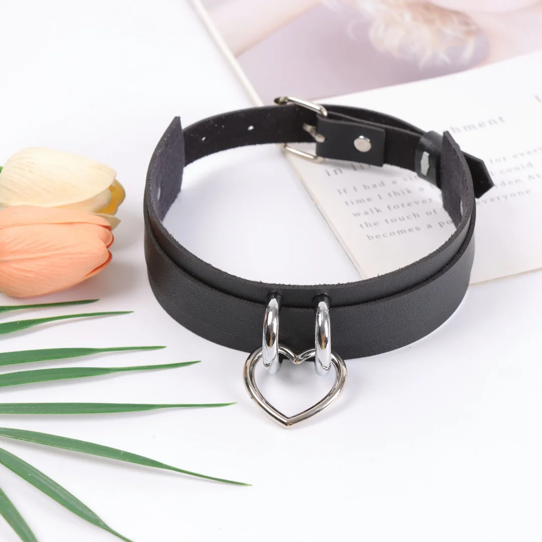 UYEE Punk Spike Metal Collar YK2 Girls Leather Harness Choker Necklace for Women Party Club Chockers Gothic Belt Harajuku
