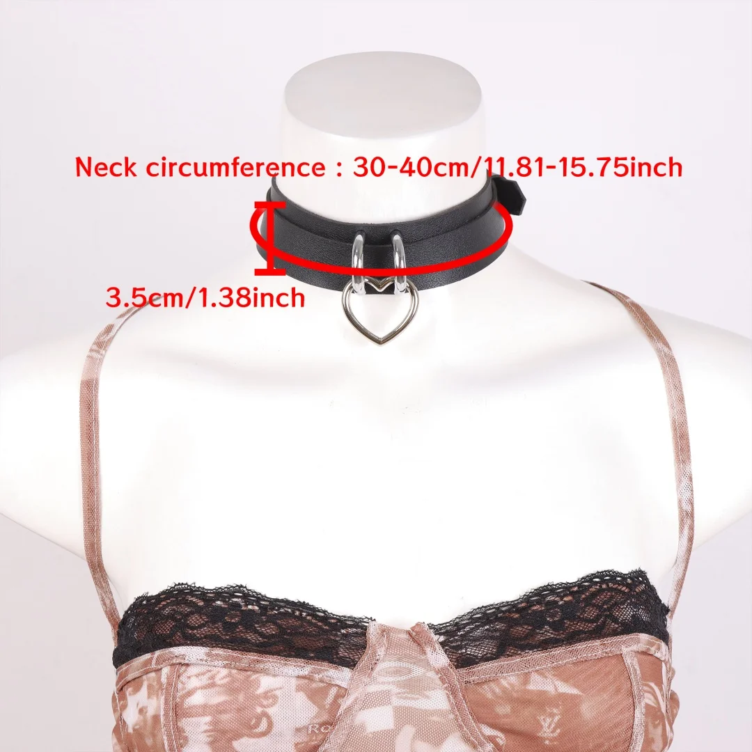 UYEE Punk Spike Metal Collar YK2 Girls Leather Harness Choker Necklace for Women Party Club Chockers Gothic Belt Harajuku