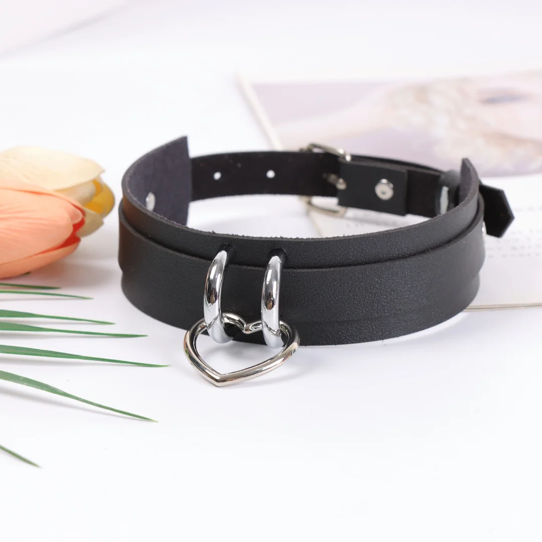 UYEE Punk Spike Metal Collar YK2 Girls Leather Harness Choker Necklace for Women Party Club Chockers Gothic Belt Harajuku